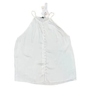 NWT Francesca's Always and Forever White Button Front Tank Top